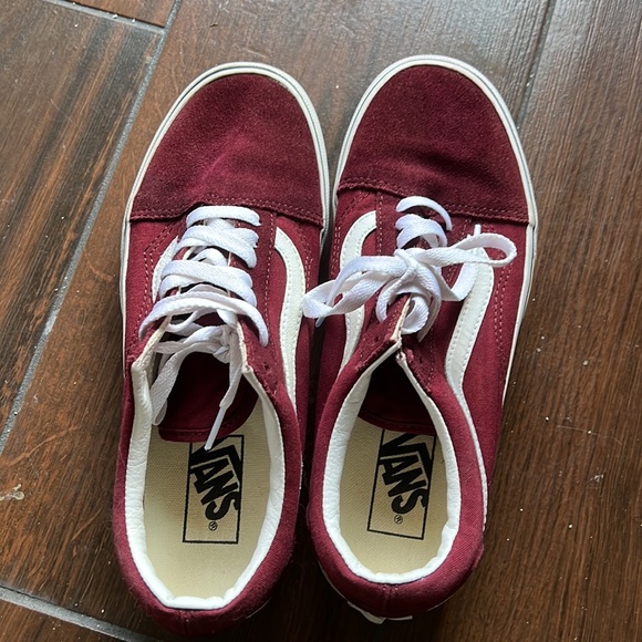 Burgundy old school platform Vans size 8.5 - Picture 7 of 8